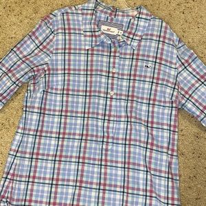 Vineyard Vines checkered button down shirt